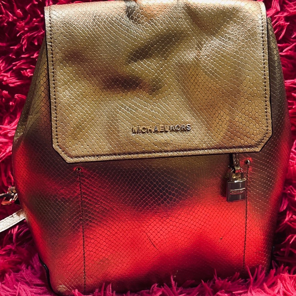 Michael Kors Adele Leather Backpack (USED)